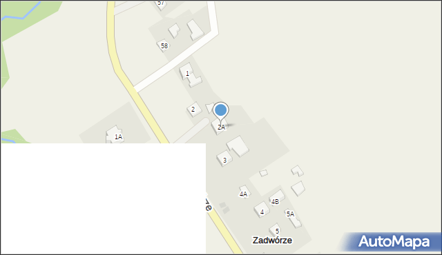 Zadwórze, Zadwórze, 2A, mapa Zadwórze