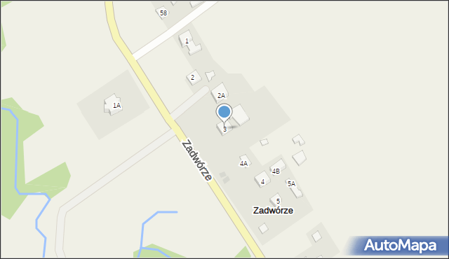 Zadwórze, Zadwórze, 3, mapa Zadwórze