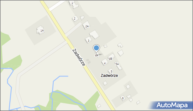 Zadwórze, Zadwórze, 4A, mapa Zadwórze