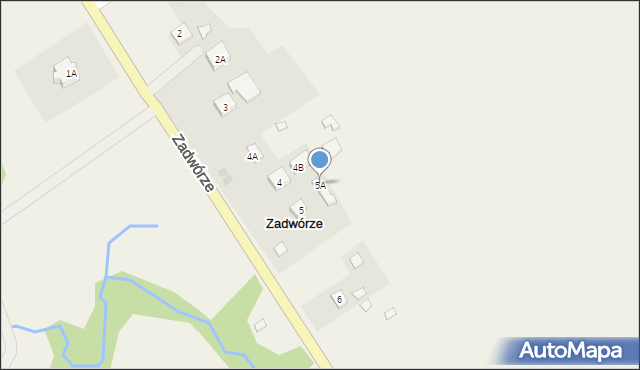 Zadwórze, Zadwórze, 5A, mapa Zadwórze