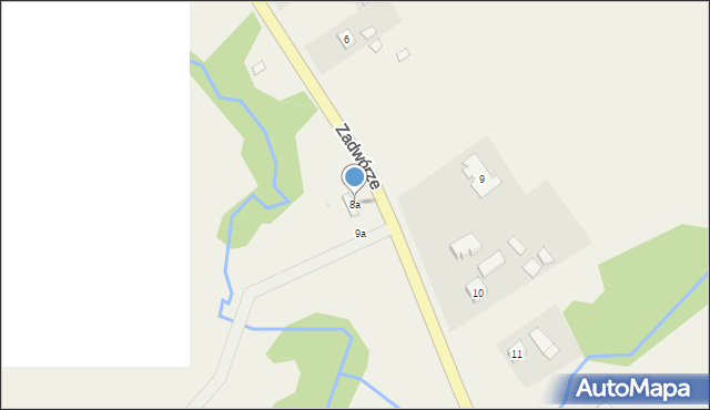 Zadwórze, Zadwórze, 8a, mapa Zadwórze