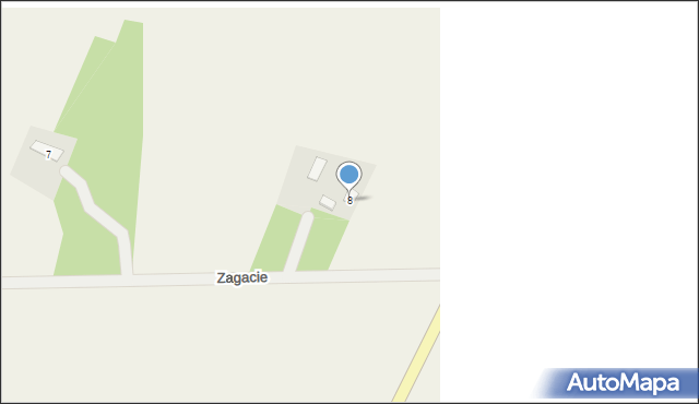 Zagacie, Zagacie, 8, mapa Zagacie