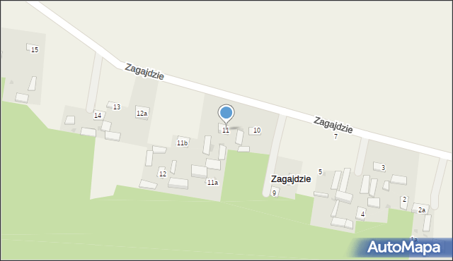 Zagajdzie, Zagajdzie, 11, mapa Zagajdzie