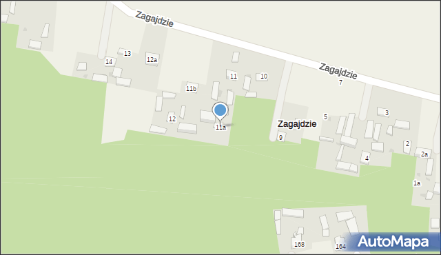 Zagajdzie, Zagajdzie, 11a, mapa Zagajdzie