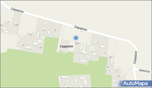 Zagajdzie, Zagajdzie, 5, mapa Zagajdzie