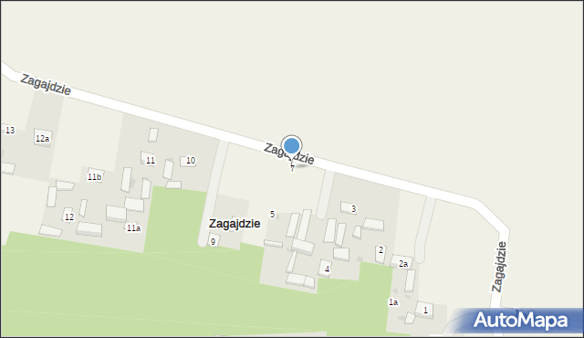 Zagajdzie, Zagajdzie, 7, mapa Zagajdzie