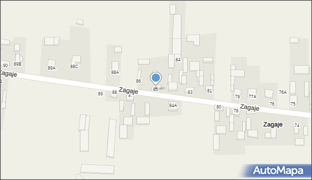 Zagaje, Zagaje, 85, mapa Zagaje