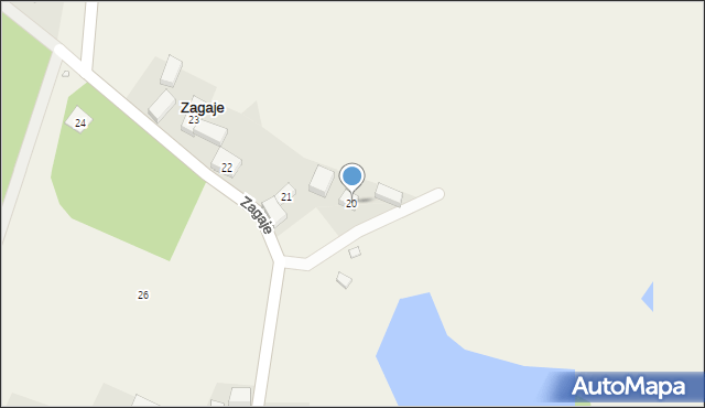 Zagaje, Zagaje, 20, mapa Zagaje