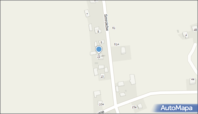Zagaje Smrokowskie, Zagaje Smrokowskie, 11, mapa Zagaje Smrokowskie