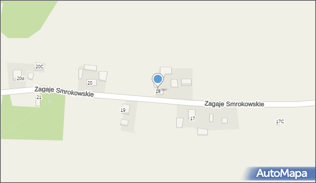 Zagaje Smrokowskie, Zagaje Smrokowskie, 18, mapa Zagaje Smrokowskie