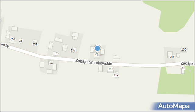 Zagaje Smrokowskie, Zagaje Smrokowskie, 22, mapa Zagaje Smrokowskie