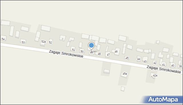 Zagaje Smrokowskie, Zagaje Smrokowskie, 49, mapa Zagaje Smrokowskie