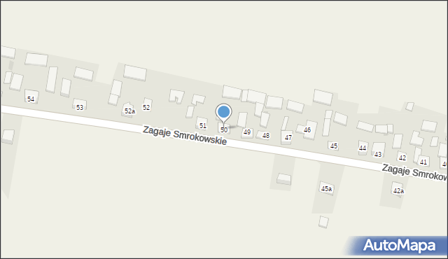 Zagaje Smrokowskie, Zagaje Smrokowskie, 50, mapa Zagaje Smrokowskie