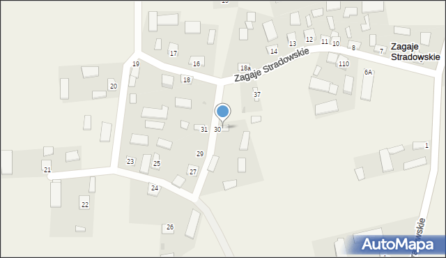 Zagaje Stradowskie, Zagaje Stradowskie, 39, mapa Zagaje Stradowskie