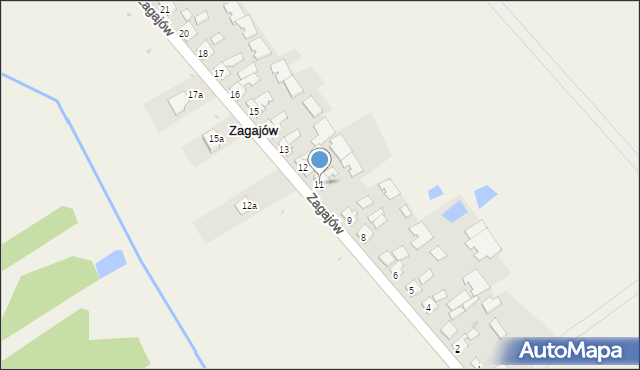 Zagajów, Zagajów, 11, mapa Zagajów