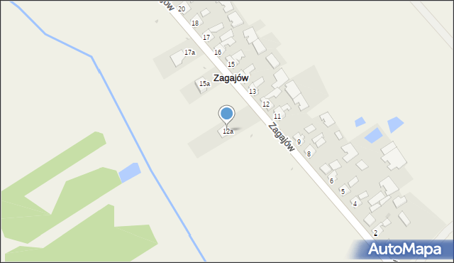 Zagajów, Zagajów, 12a, mapa Zagajów