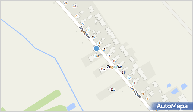 Zagajów, Zagajów, 17a, mapa Zagajów