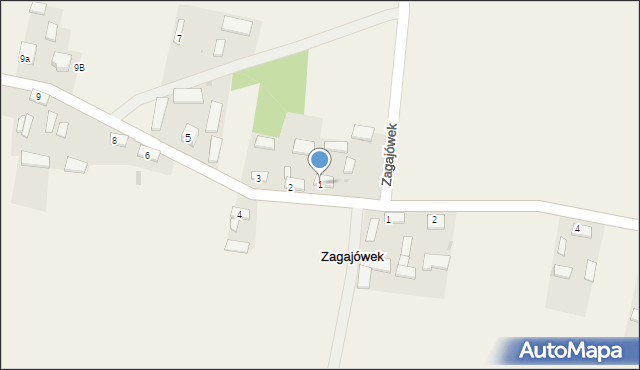 Zagajów, Zagajów, 1, mapa Zagajów