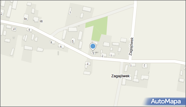 Zagajów, Zagajów, 3, mapa Zagajów