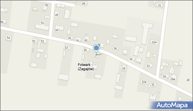 Zagajów, Zagajów, 37, mapa Zagajów