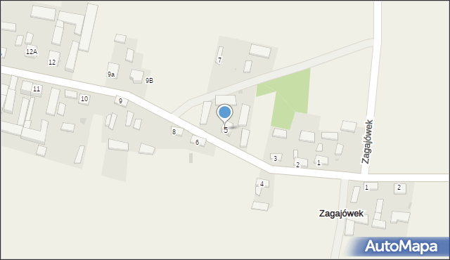 Zagajów, Zagajów, 5, mapa Zagajów