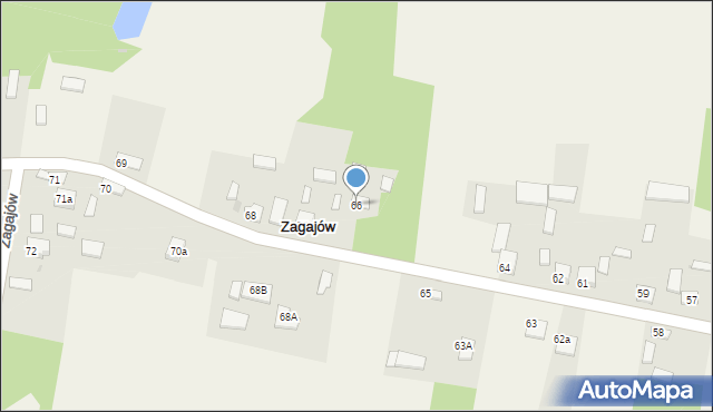 Zagajów, Zagajów, 66, mapa Zagajów