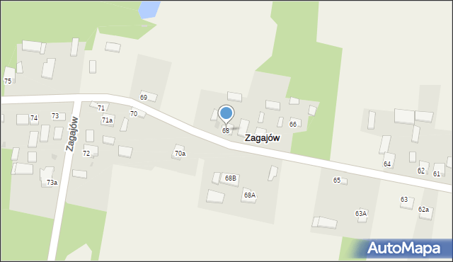 Zagajów, Zagajów, 68, mapa Zagajów