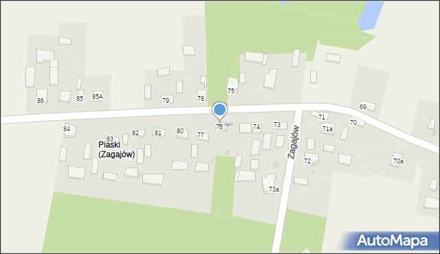 Zagajów, Zagajów, 76, mapa Zagajów