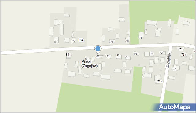 Zagajów, Zagajów, 82, mapa Zagajów