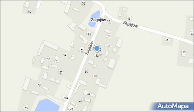 Zagajów, Zagajów, 31, mapa Zagajów