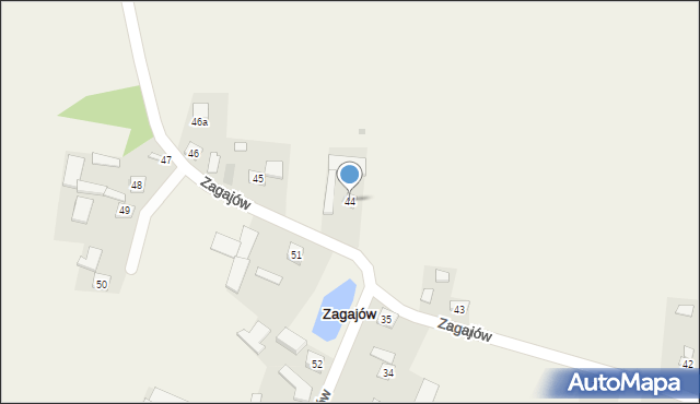 Zagajów, Zagajów, 44, mapa Zagajów