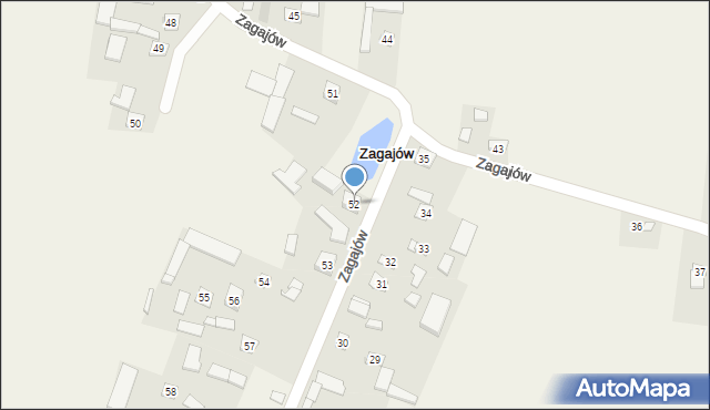 Zagajów, Zagajów, 52, mapa Zagajów