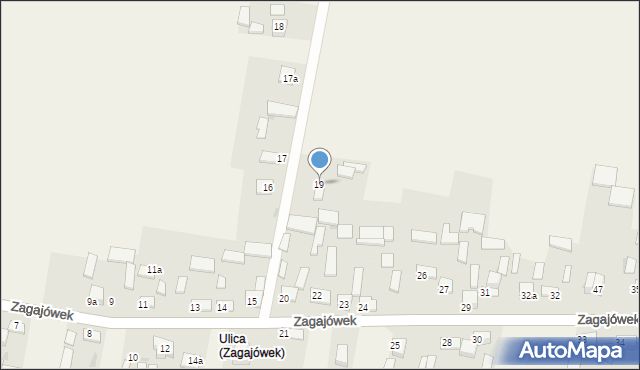Zagajówek, Zagajówek, 19, mapa Zagajówek