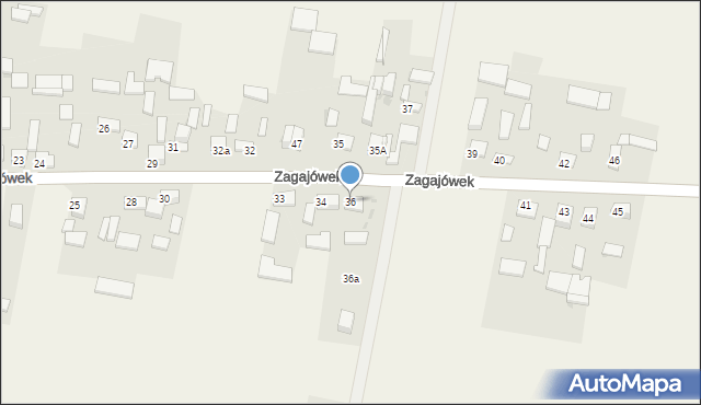 Zagajówek, Zagajówek, 36, mapa Zagajówek