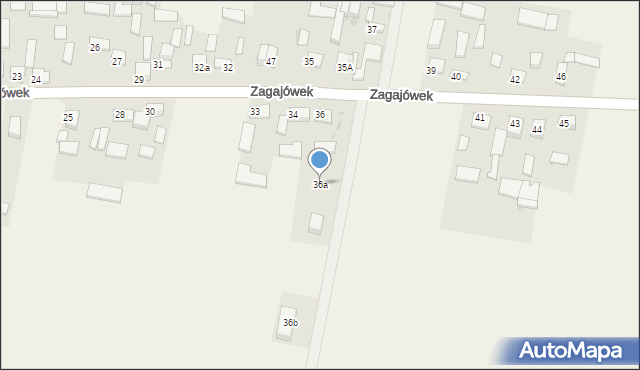 Zagajówek, Zagajówek, 36a, mapa Zagajówek