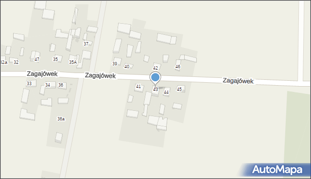 Zagajówek, Zagajówek, 43, mapa Zagajówek