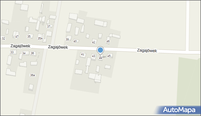 Zagajówek, Zagajówek, 44, mapa Zagajówek