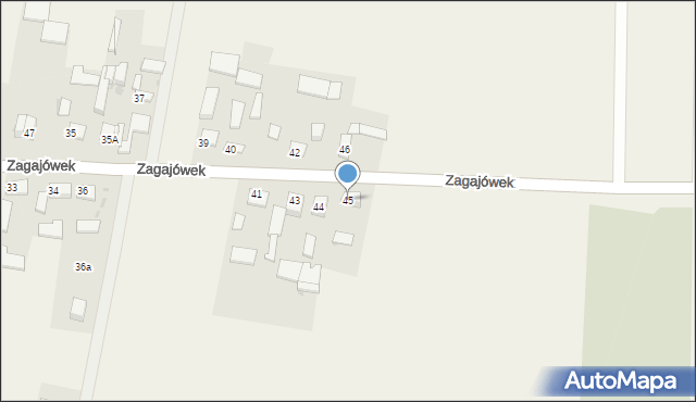 Zagajówek, Zagajówek, 45, mapa Zagajówek