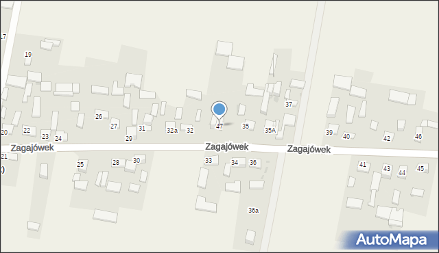 Zagajówek, Zagajówek, 47, mapa Zagajówek