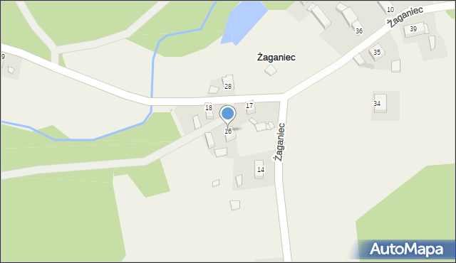 Żaganiec, Żaganiec, 16, mapa Żaganiec