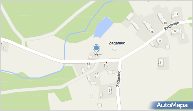 Żaganiec, Żaganiec, 28, mapa Żaganiec