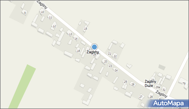 Żagliny, Żagliny, 18, mapa Żagliny