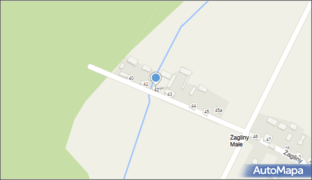 Żagliny, Żagliny, 42, mapa Żagliny