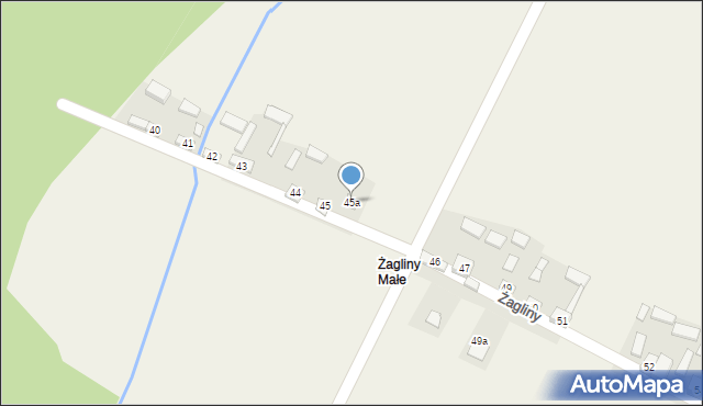 Żagliny, Żagliny, 45a, mapa Żagliny