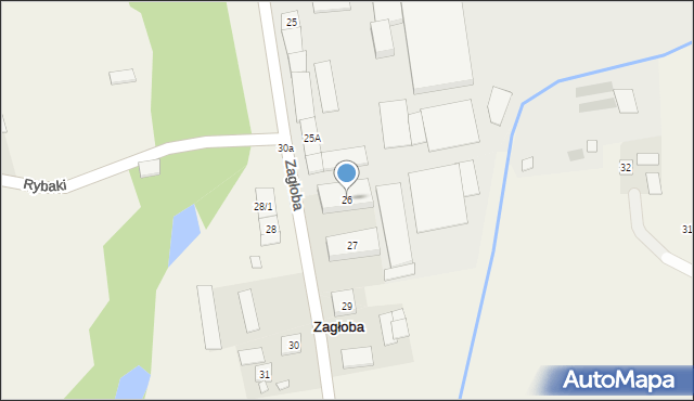 Zagłoba, Zagłoba, 26, mapa Zagłoba