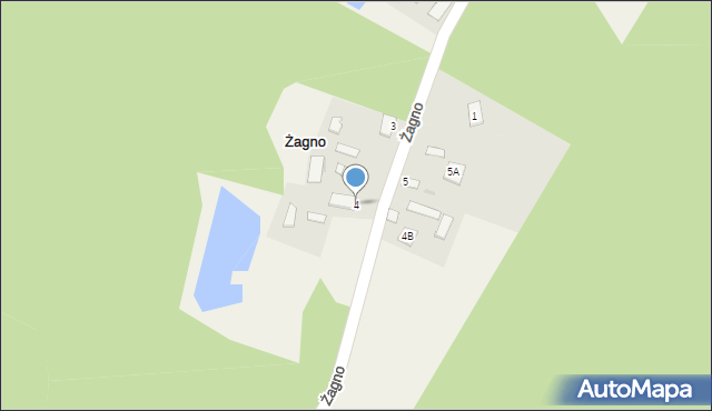 Żagno, Żagno, 4, mapa Żagno