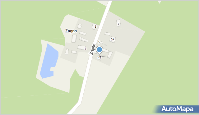 Żagno, Żagno, 4B, mapa Żagno