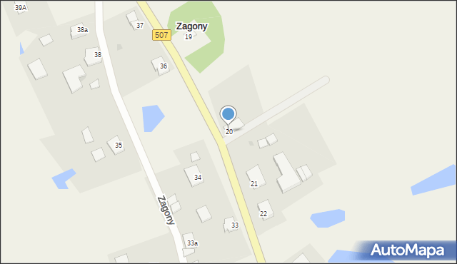 Zagony, Zagony, 20, mapa Zagony