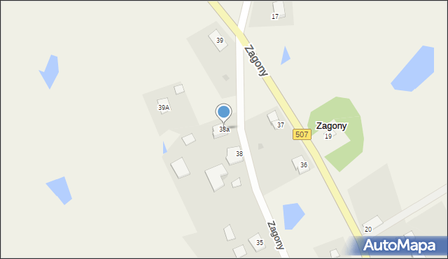 Zagony, Zagony, 38a, mapa Zagony