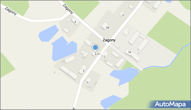 Zagony, Zagony, 7, mapa Zagony